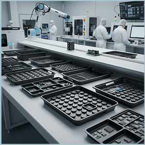 PP板-1.0mm-抗靜電PP-真空成型板材-半導體封裝電子組裝用